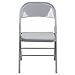 Flash Furniture 4 Pack HERCULES Series Triple Braced & Double Hinged Gray Metal Folding Chair, Grey