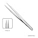 Tweezers Eyebrow Hair Removal Tool by DERMATOOL - Precision Pointed and Slant Tweezer Set with Scissors in Stainless Steel, FREE Leather Case