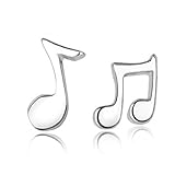 Creazy® High Quality 2015 New Arrival Fashion Cute Lovely Musical Note 925 Sterling Silver Stud Earrings for Women Girls Earring Jewelry