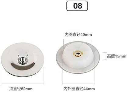 sweeTvT Water Plug Bath Tub Mop Pool Sink Cover Sewer Plug Sink Sink Stainless Steel Plug Basin, 40-44Mm (1.57-1.73 Inches)