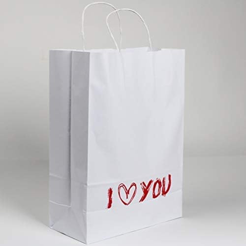 MAINETTI Twisted Handle Kraft Paper Gift / Party Bags - Choose from 78 Colour / Print / Size Options (26x11x34.5cm, I You)