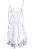 Amoin Women's Lace Chiffon Sleeveless Jumpsuit Rompers