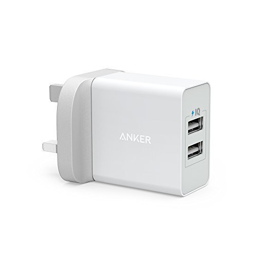 USB Charger 24W 2-Port USB Wall Charger and PowerIQ Technology