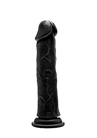 RealRock by Shots Realistic Cock - 9 inch - Dildo mit Saugfuß - schwarz - circa 235 mm lang - diameter 45 mm