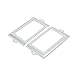 SpzcdZa 8pcs Office Library File Drawer Cabinet Card Tag Label Card Holder Drawer Pull/Label Holders/Label Frames Card/Label Holder Modern Label Holders Metal Frame (105x60mm Silver)