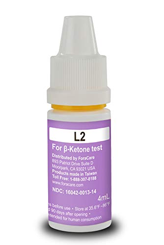 [Short-Dated] FORA Ketone Control Solution, Level 2, Compatible with FORA 6 Connect Meter, Expires 2020Jan31
