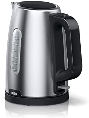 Chaleira elétrica PurShine, base rotativa a 360°, indicador de nível de água, armazenamento de cabos, função de desligamento automático, capacidade de 1,7L, WK1500BK, 2200W, preto