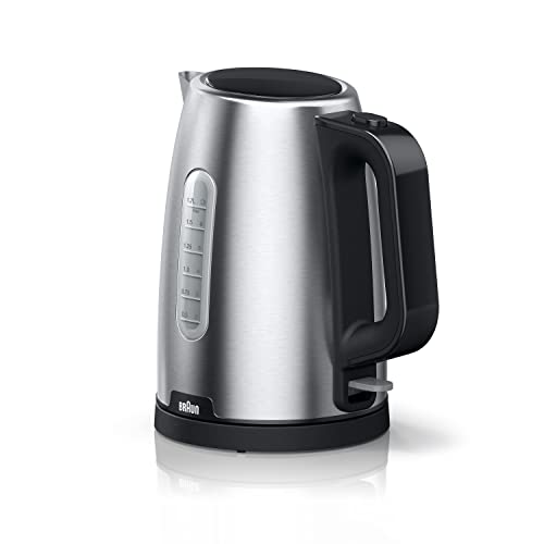 PurShine Hervidor Eléctrico, Base Giratoria 360°, Indicador de Nivel de Agua, Almacenamiento para el Cable, Función de Apagado Automático, Capacidad de 1,7L, WK1500BK, 2200W, Negro
