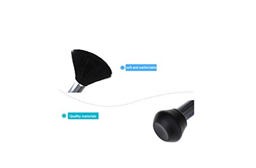 Healthcom Barber Neck Duster Brush Hair Cutting Kits Hair Salon Hair Removal Brush Professional Broken Hairbrush Haircut Special Cleaning Brush,Black