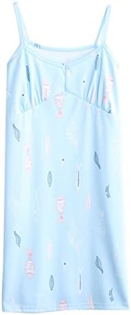 Leisure Home Big Girls Summer Strpless Soft Cotton Dress Sleepwear Nightgown(8y-18y)