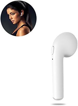 Bluetooth Earbud,Langxian Wireless Bluetooth V4.1 Earpiece Simultaneously Work with Two Device,Hand-free In Ear noise Cancelling Earphone Apply to Smartphone (White Right ear)
