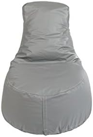 Hip Chik Chairs VCL03699-2094 Large Tech-Leather Chair Indoor Bean Bag, Adult Size, Grey