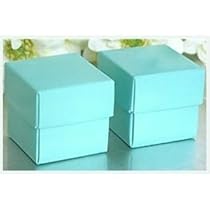 Cardboard Boxes With Lids Aqua Blue Two Piece Favor