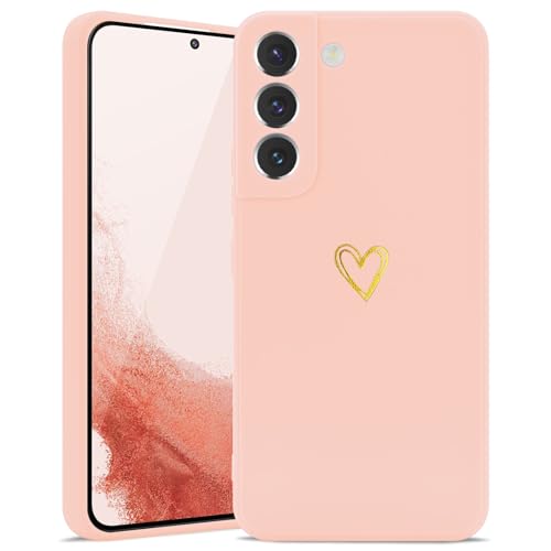 Wirvyuer Cute Lovely Heart Case for Samsung Galaxy S22, Pink at Amazon