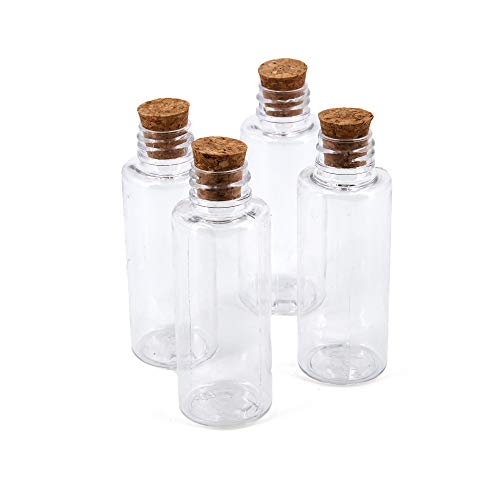 Srenta Plastic Sand Art Bottles with Cork Stoppers Arts and Crafts Mini