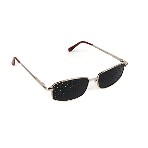 Vision Correction And Improvement Glasses, Retro Glasses With Small Holes And Metal Frame, Resin Eyesight Protection Sunglasses, Eyewear Prevention Of Near Eyesight Astigmatism Amblyopia - Thumbnail 6