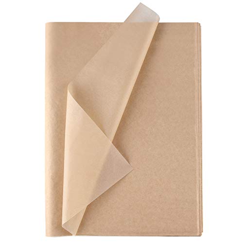 CHRORINE 60 Blatt Kraft Tissue Papier Bulk Braune Geschenkpapier Kunst Papier Basteln für DIY Projekt Geburtstag Urlaub Handwerk Dekor