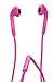 2BOOM Noise Isolating Sport Wired Earbuds Headphones with Microphone and Volume Control Pink