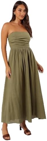 kenna strapless a-line dress Kenna Sage Maxi Dress - US 6