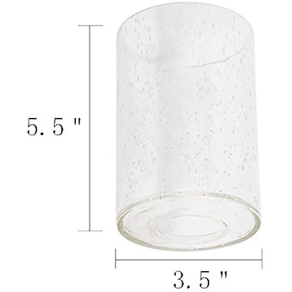 Lamp Shades Seeded Glass Cylinder Replacement Pieces With 15/8Inch