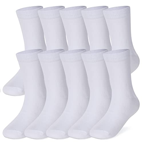 Kids Girls Boys Classics Athletic Cotton Soft Breathable School Uniform Seamless Crew Socks