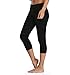 Floating Time Women's Active Workout Leggings Yoga Capri Pants