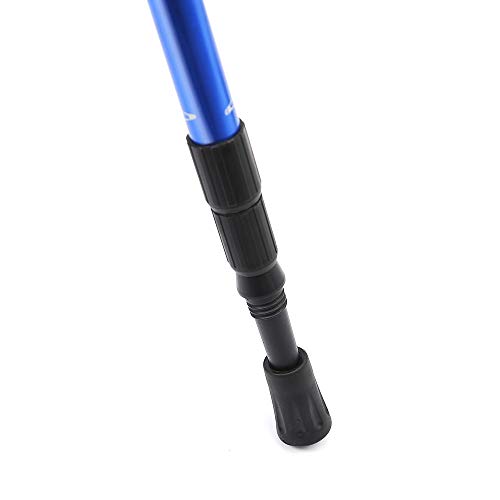 Green Light Trekking Poles 2 Pack Portable Folding Hiking Stick Cane Alpenstock Lightweight Aluminum Alloy Shock Absorbent EVA Anti-Skid Sweat Sbsorbent Handle (Lake Blue)- 1 Pair - Thumbnail 7