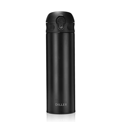 DILLER Vacuum Insulated Water Bottle,Stainless Steel Thermal Coffee