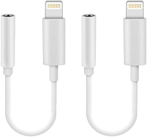 Rusila cdy-025iPhone 7/7Plus 3.5 mm Adapter Headphone Jack , Lightning to 3.5 mm Headphone Jack Adapter for iPhone 7/7 Plus Accessories White[2Pack][Not compatible with iOS 11]