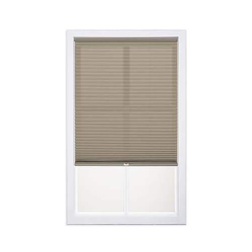 DEZ FURNISHINGS Cordless 1" Light Filtering Cellular Shade, 40"W x 48"H, Linen