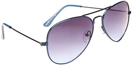 UV Protected Blue frame With Gradient Blue Lenses Aviator Sunglasses for Men Women (3002-Blu-Blu|58|Blue Lenses)