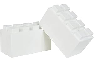 EverBlock 12” x 6” Full Size Plastic Modular Bulk Pack | 18 Piece Pack | Giant Building Blocks | Easy to Connect & Reuse | Indoor & Outdoor Use | Build Displays & Structures | White