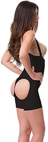 Isavela Body Suit Mid Thigh Length W/Suspender Buttocks Enhancing Compression Girdle W/Zipper (BE05)