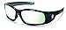 Crews SR119AF Swagger Brash Look Polycarbonate Dual Lens Glasses with Polished Black Frame Clear Mirror Anti-fog Lens