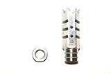 .223/5.56 Stainless Steel Shark, Fishbone Muzzle Brake 1/2x28 thread+Jam nut APM Made in U.S.A