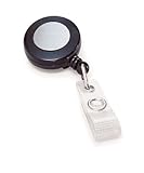 GBC Badgemates Retractable Badge Reels, Black, 25 Reels per Pack (3748022)
