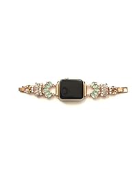 Copper Robin   Correa de repuesto para Apple Watch, compatible con Apple Watch, pulsera, joyería, Apple Watch, correa de repuesto dorada, 1.654 in y 1.496 in
