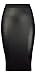Forever Womens Celebrity Inspired High Waisted Wetlook Bodycon Pencil Skirt Black 14/16