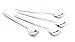 Bruntmor Crux 18/10 Stainless Steel Spoons Silverware Coffee Stirrers | Long Handle Espresso accessories | Iced Coffee,Tea Spoon Bar Tools | Set Of 8 Silver Finish | Bar Accessories For Home Bar