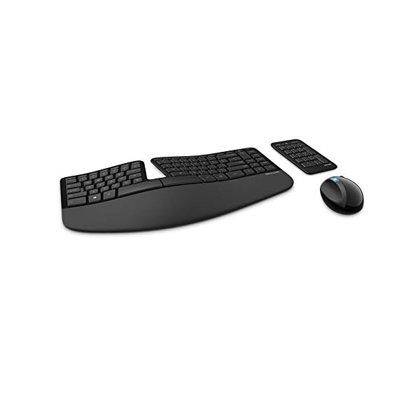 Microsoft Sculpt Ergonomic Wireless Desktop Keyboard and Mouse - Black. Wireless , Comfortable, Ergonomic Keyboard and…