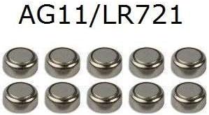 10 x AG11 Alkaline button cell batteries - G11 LR58 LR58SW LR721 LR721SW SR721W 361 362 type - Image 3