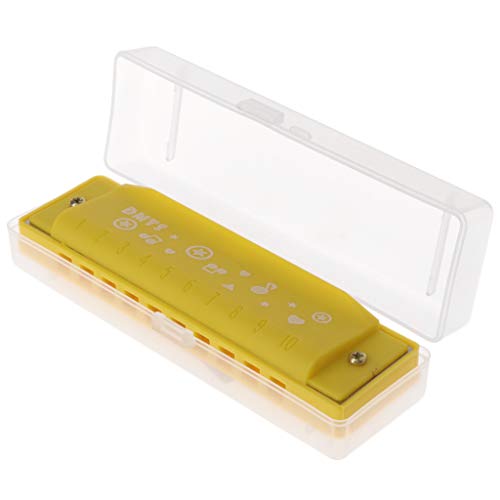 image for Jesse 10 Hole Kids Blues Harmonica, Pocket Harmonica Key for Professio