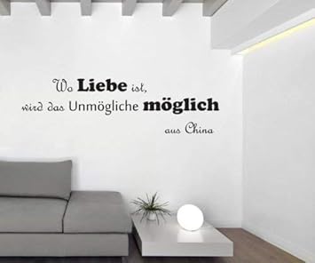 Spruche Wandtattoo China Spruch Aufkleber Wo Liebe Ist Zitat Love Sticker 5d207 Farbe Lindgrun Glanz Breite 120 Cm Amazon De Kuche Haushalt