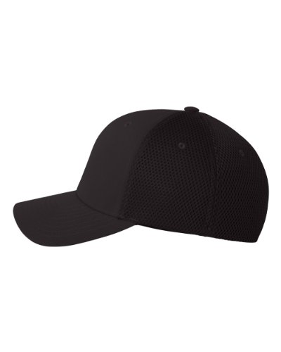 Yupoong 6533 Flexfit Tactel Mesh Cap - Black - S/M