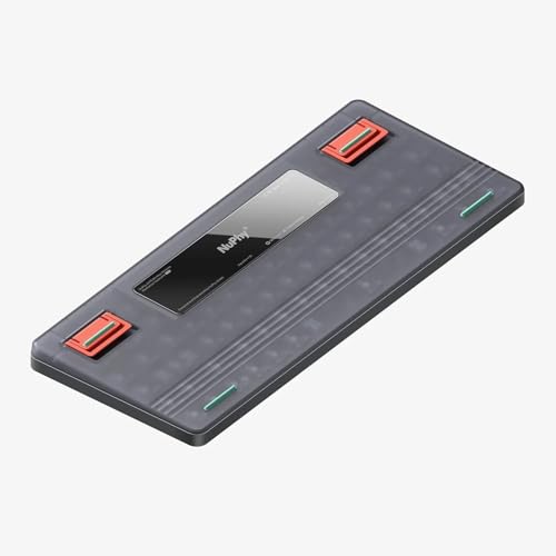 NuPhy Air75 V2 Portable 75% Mechanical Keyboard,Wireless Keyboard,Supports Bluetooth/2.4G/USB-C RGB Bluetooth Keyboards,Compatible with Windows/Mac OS/Linux Systems Grey-Gateron Cowberry Switch