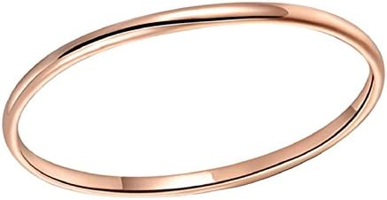 Athena Jewelry Titanium Series 1.5 MM Titanium Comfort Fit Wedding Band Ring Rose Gold Plated Classy Domed Ring(Size Selectable)