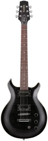 Hamer SATF-TBK Trans Black Electric Guitar with Pick Sampler, Strings, Stand, Hard Case