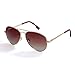 COLOSSEIN Classic Military Style Polarized Aviator Sunglasses for Men Women Metal Frame Brown Lens Sunglasses Fit for Outdoor Driving