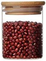 Yinmake Food Storage Jar Canisters,Glass Airtight Seal Food Kitchen Organizer Containers with Bamboo Lids,BPA-Free Preserving Coffee Candy Cookie Pasta Cereal Flour Container 8.5floz (DxH/2.6x3.1inch)