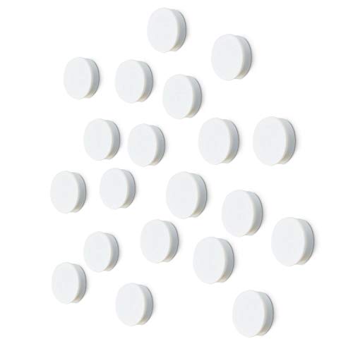 Scribble 1 Inch White Office Magnets (20 Pack), Bright, Circular Refrigerator Magnets, Perfect for Whiteboards, Lockers & Fridge.